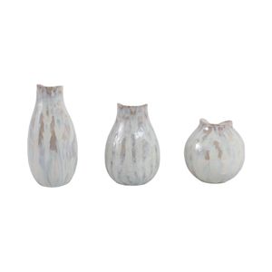 STORMVIEW SET OF 3 IVORY VASES 8 (IN) 5