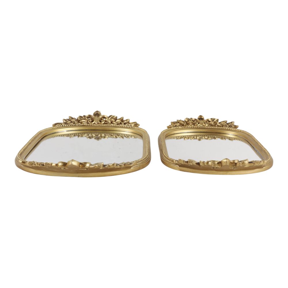 LEONAROSE SET OF 2 GOLD TRAY 2 (IN)