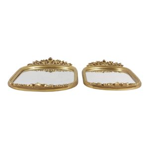 LEONAROSE SET OF 2 GOLD TRAY 2 (IN) 7