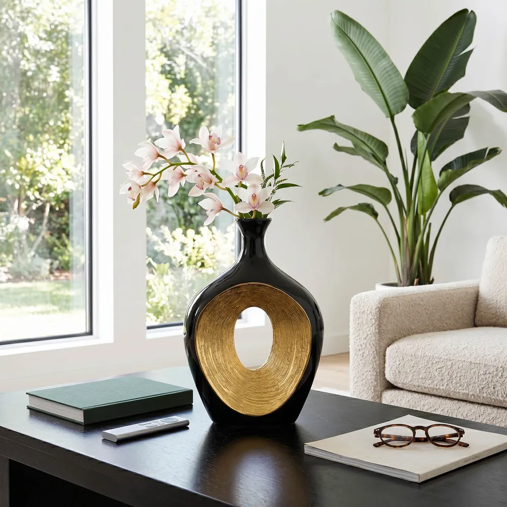 HARDENCLIFF BLACK VASE 14 (IN)