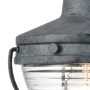 Eastport 10″ High 1-Light Outdoor Sconce - Aged Zinc 3