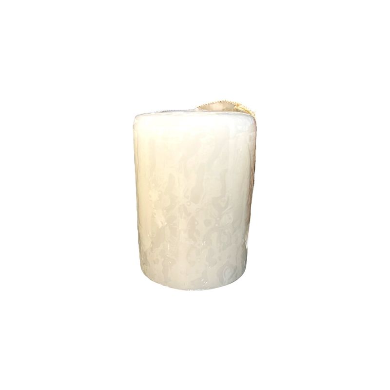 4" Rounded Edge Pillar Candle - Ivory