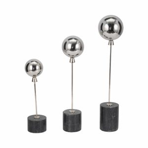 RAFESTONE SET OF 3 SILVER DECOR 18 (IN) 3