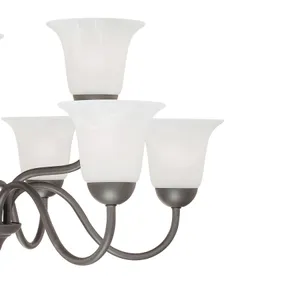 Riva 32'' Wide 9-Light Chandelier - Painted Bronze 4