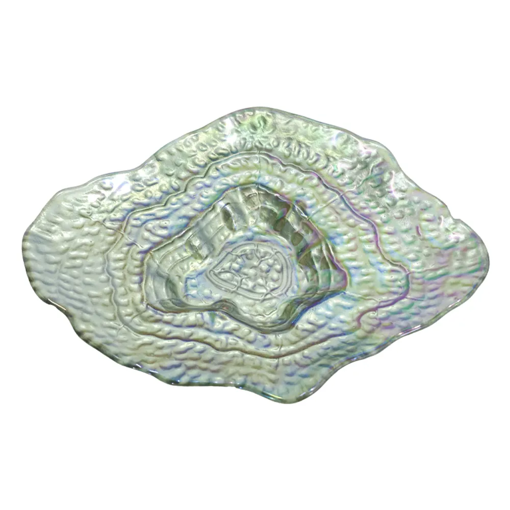 13" GREEN OYSTER PLATE