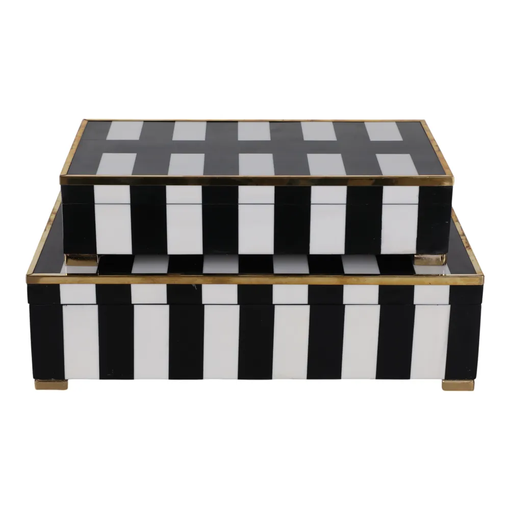 SKYERUN SET OF 2 BLACK BOXES 4 (IN)
