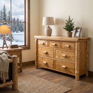Cedar Log Seven Drawer Dresser - Coffee - Premium Line