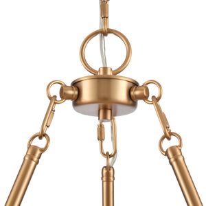 Rydell 24.5'' Wide 5-Light Chandelier - Brushed Gold and Rattan 3