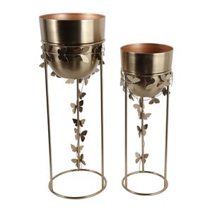 ELDONPORT SET OF 2 GOLD PLANTER 29 (IN) 5