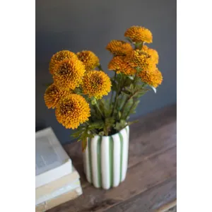 Bundle of 7 Artificial Mustard Ball Dahlias 5