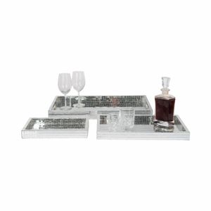 EVERTONCROSS SET OF 3 SILVER TRAY 2 (IN) 3