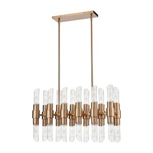 Carisbrooke 28.75'' Wide 24-Light Linear Chandelier - Burnished Brass 2