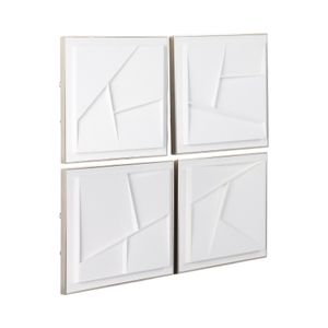 HACKETTCREST SET OF 4 WHITE ART 20 (IN) 3