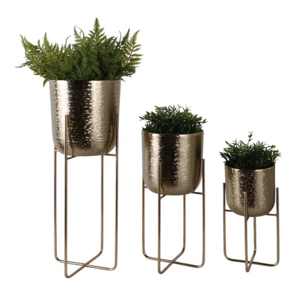 SKYECROSS SET OF 3 GOLD PLANTER 27 (IN)