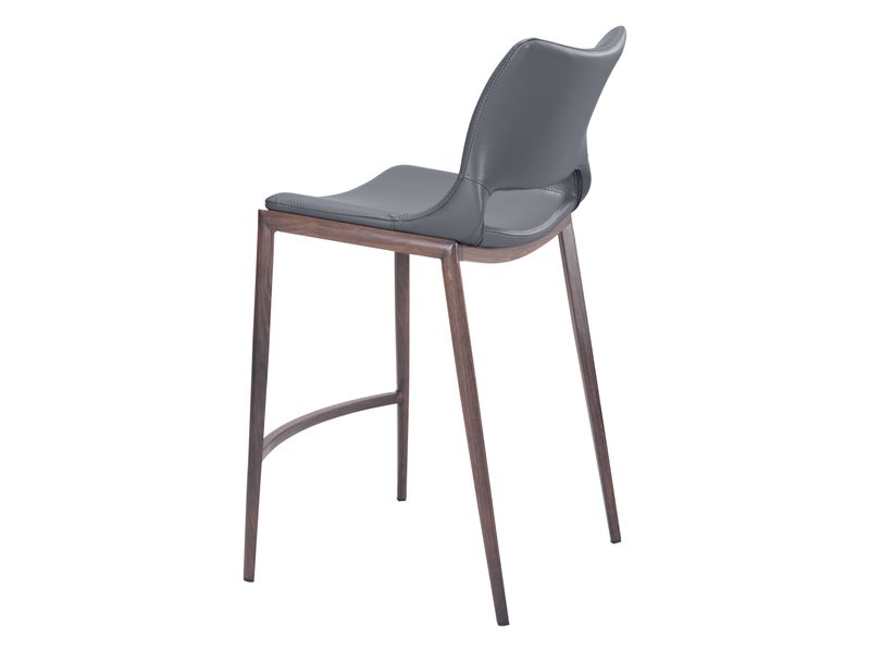 Ace Counter Stool Dark Gray & Walnut 6