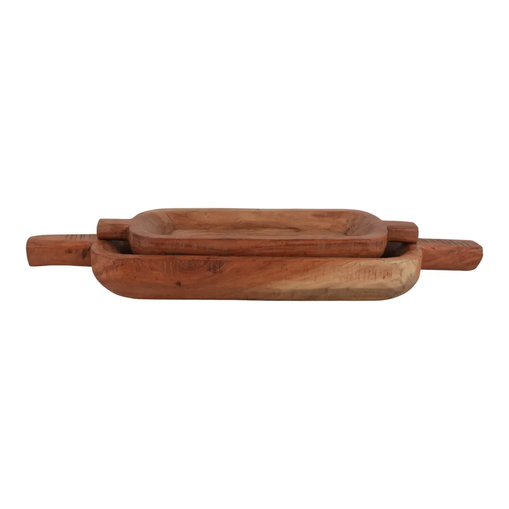 GRAHAMDALE SET OF 2 BROWN BOWLS 4 (IN)