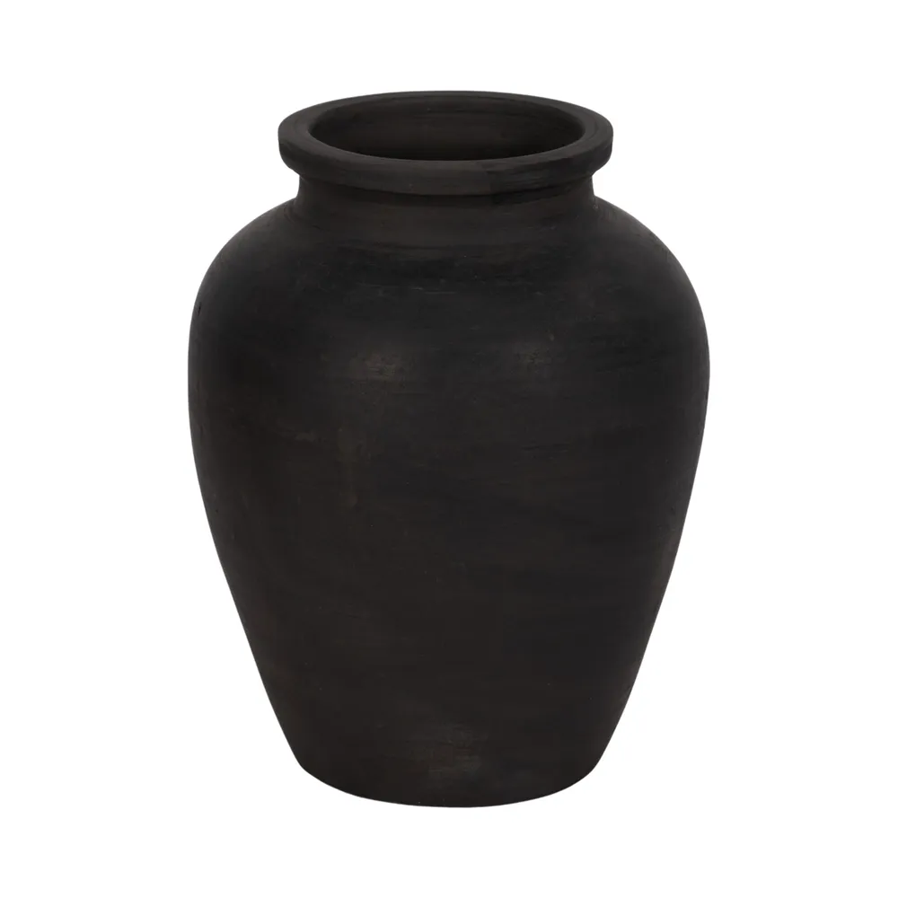 HAWLEYWORTH BLACK VASE 11 (IN)