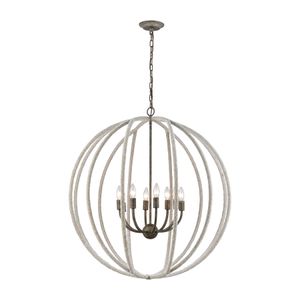 Lasso 32'' Wide 8-Light Chandelier - Gray 2
