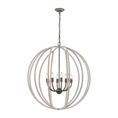 Lasso 32'' Wide 8-Light Chandelier - Gray