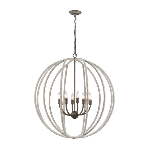 Lasso 32'' Wide 8-Light Chandelier - Gray