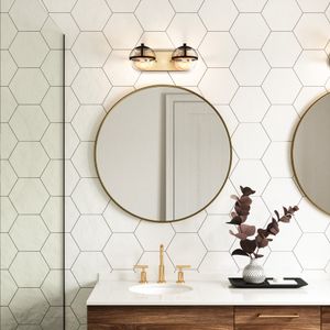 Davenay 16'' Wide 2-Light Vanity Light - Satin Brass 6