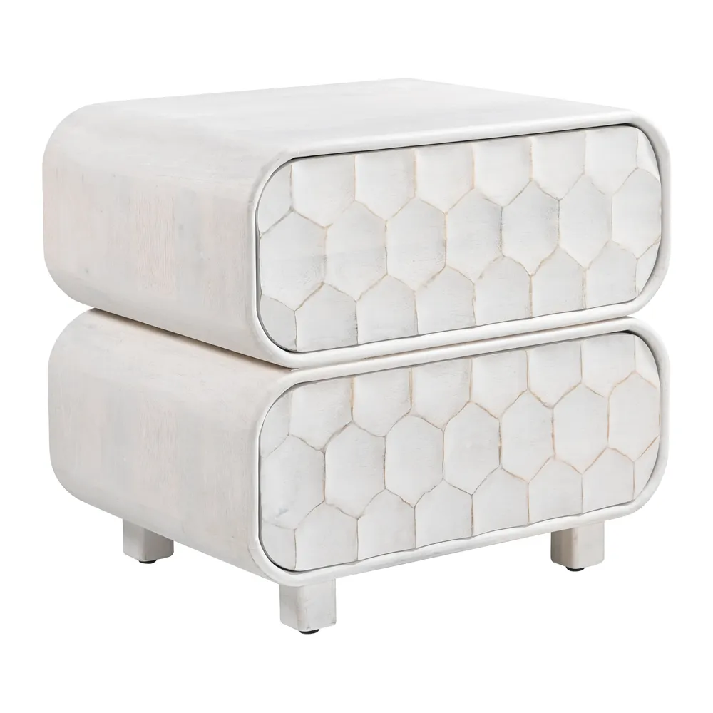 Miro Nightstand Whitewashed