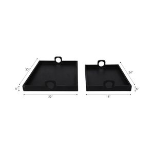 BAXTERMOOR SET OF 2 BLACK TRAY 5 (IN) 8