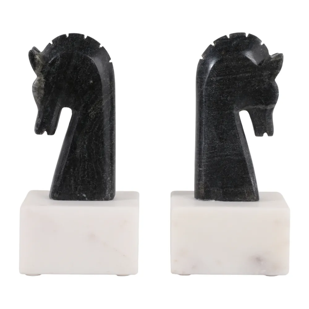 NICOLEWOOD SET OF 2 BLACK BOOKENDS 7 (IN)