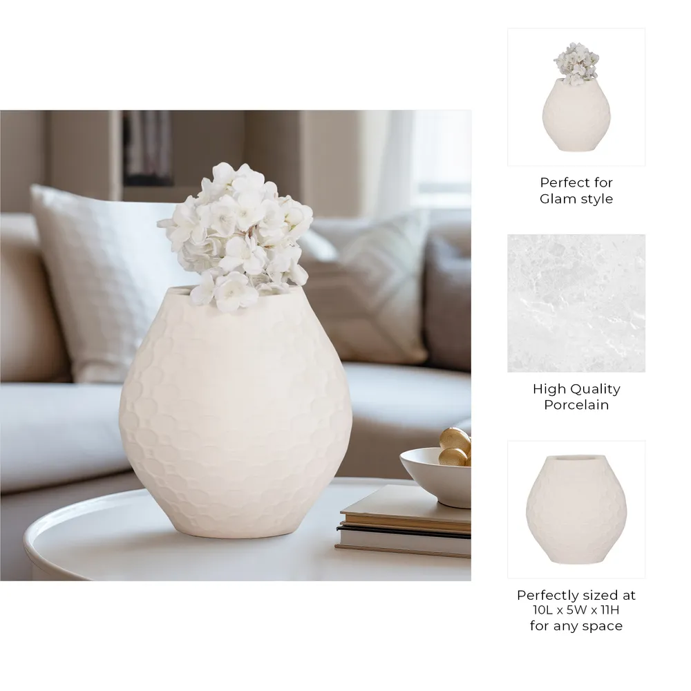 DILLONMOOR IVORY VASE 11 (IN)