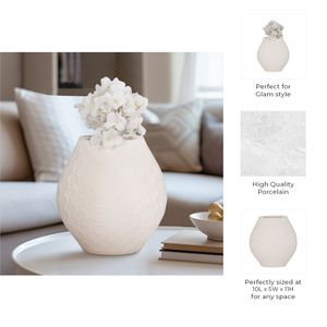 DILLONMOOR IVORY VASE 11 (IN) 9