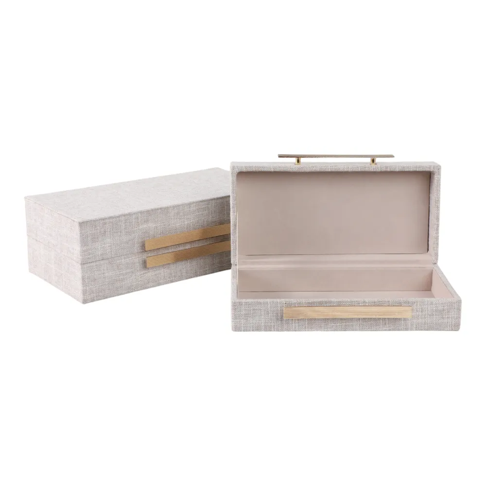 HARLANWELL SET OF 2 WHITE BOXES 5 (IN)