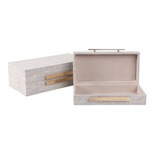 HARLANWELL SET OF 2 WHITE BOXES 5 (IN) 3