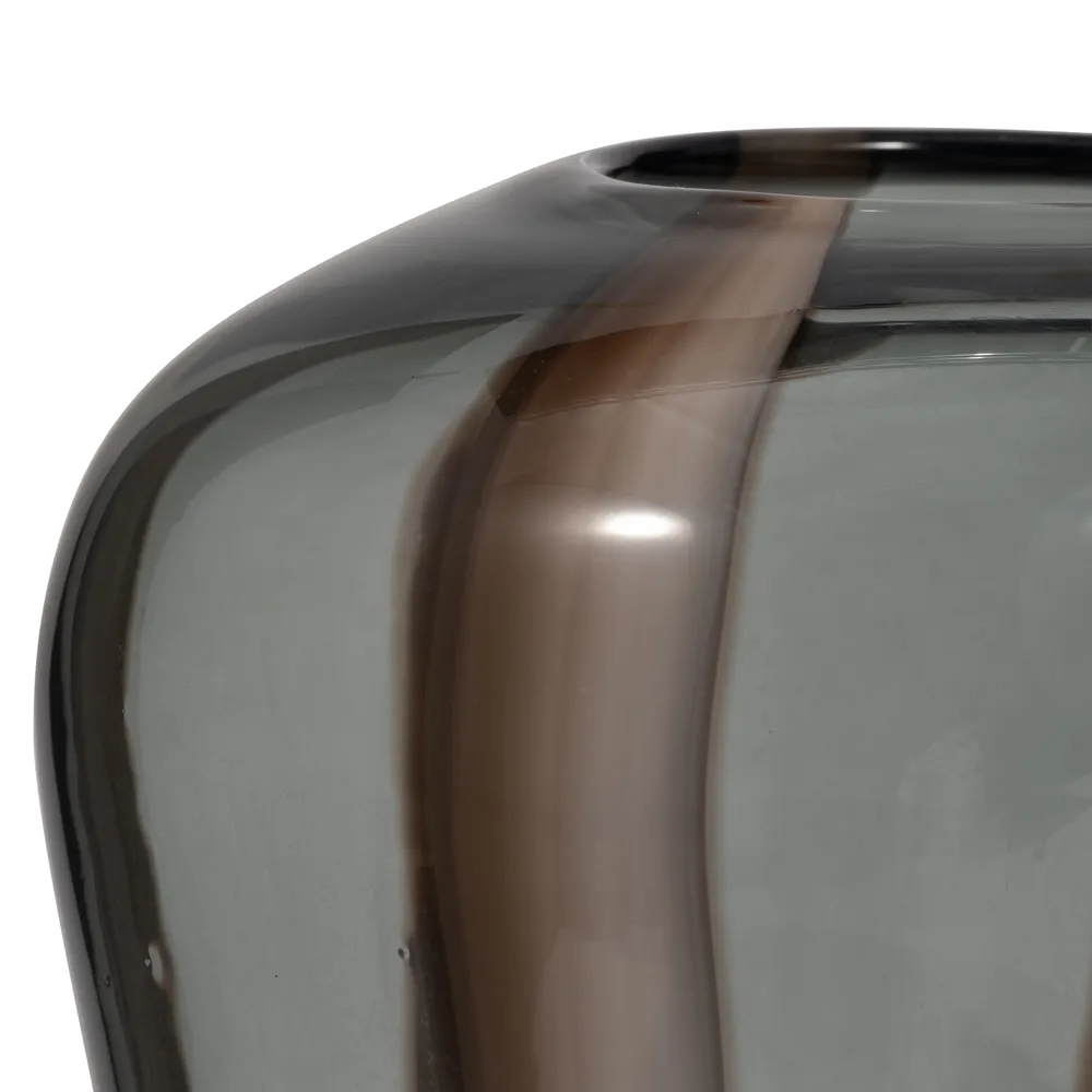VALEBROOK BROWN GLASS VASE 13 (IN)