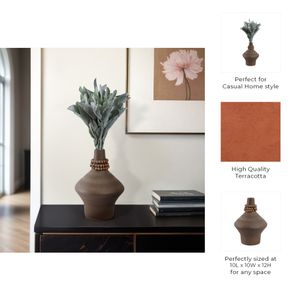 PARKERFORD BROWN VASE 12 (IN) 10