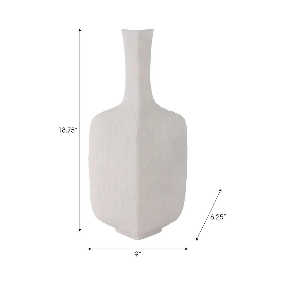 YATESFIELD WHITE VASE 19 (IN)