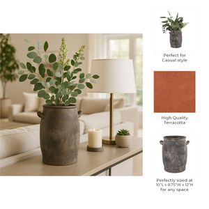 CLAXTONWOOD BROWN VASE 12 (IN) 11