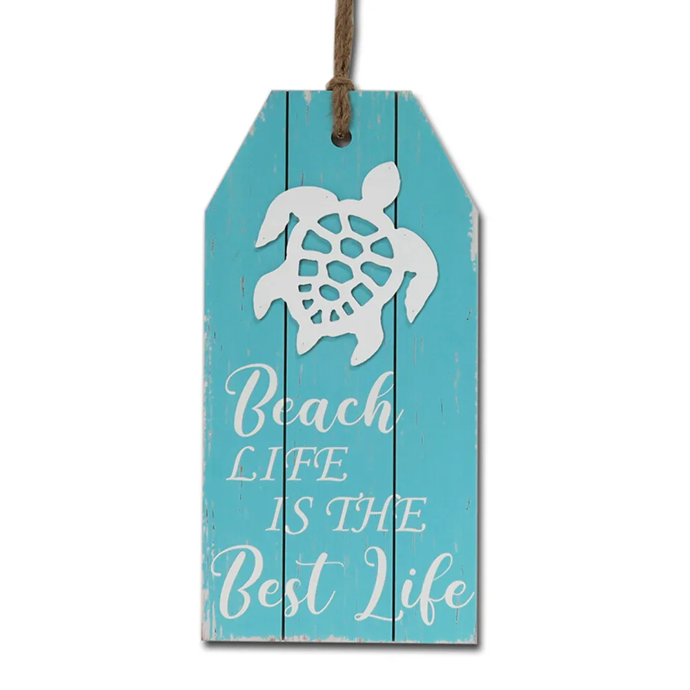 19" TURTLE BEACH LIFE TAG SIGN