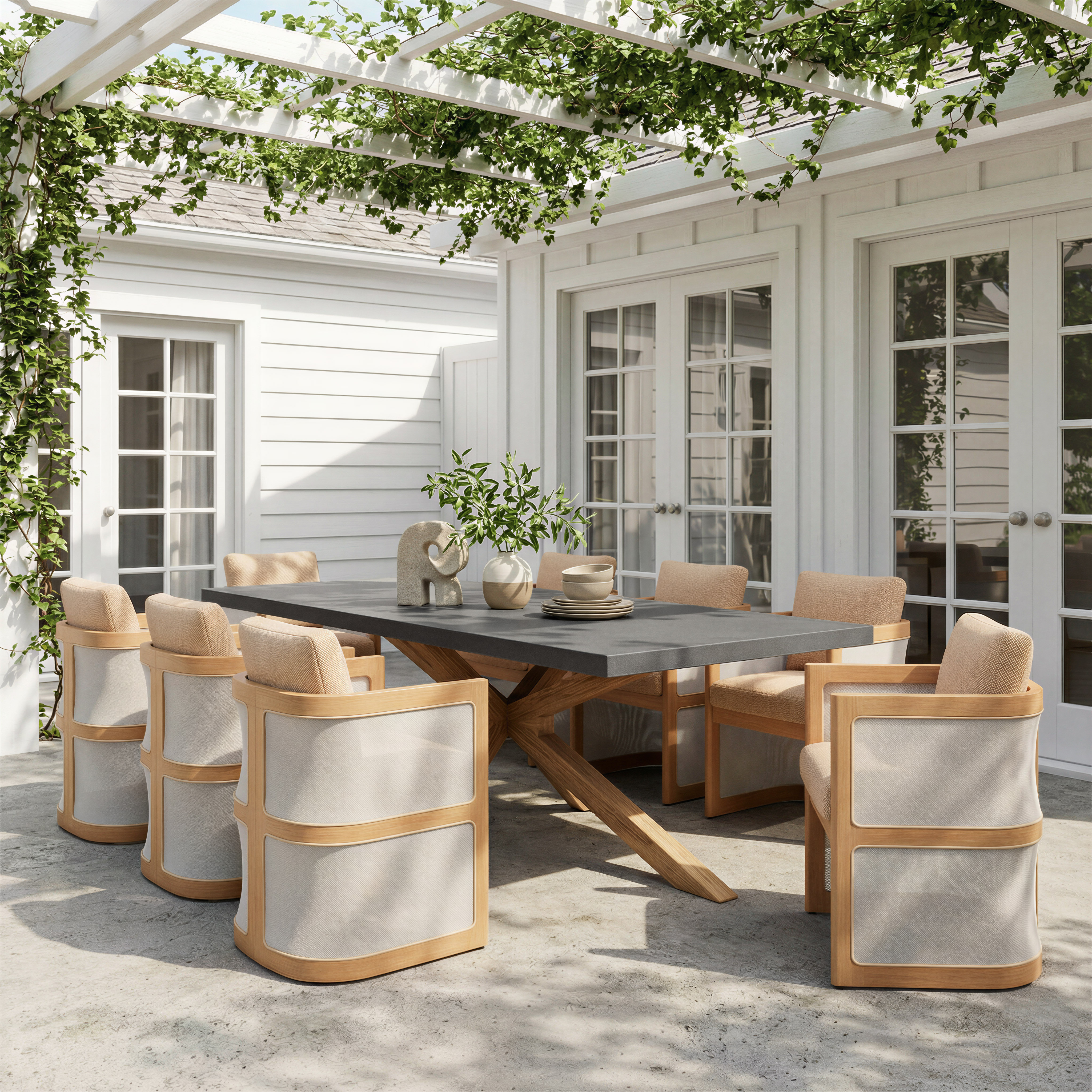 Suan Rectangular Dining Table Gray product image