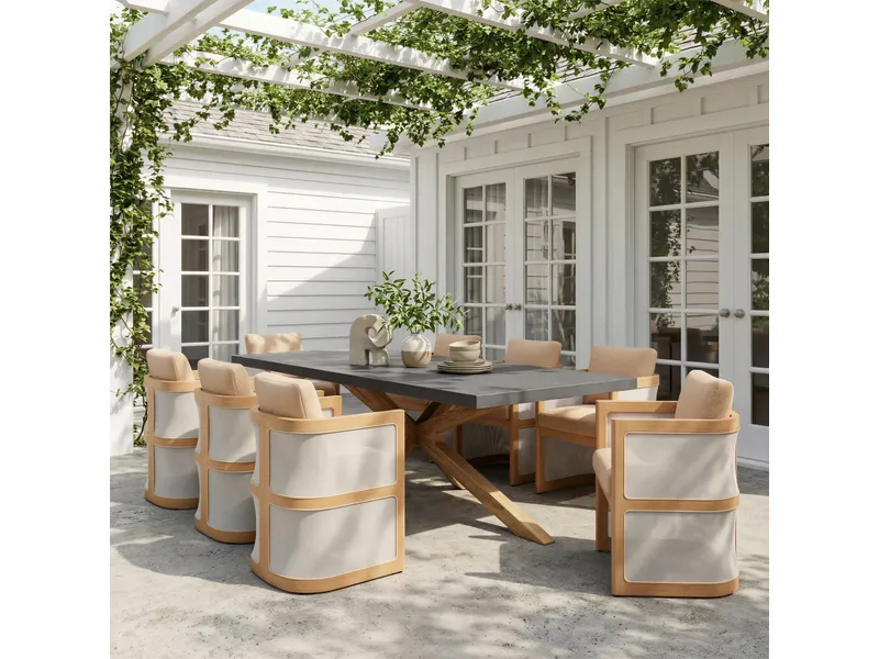 Suan Rectangular Dining Table Gray 7