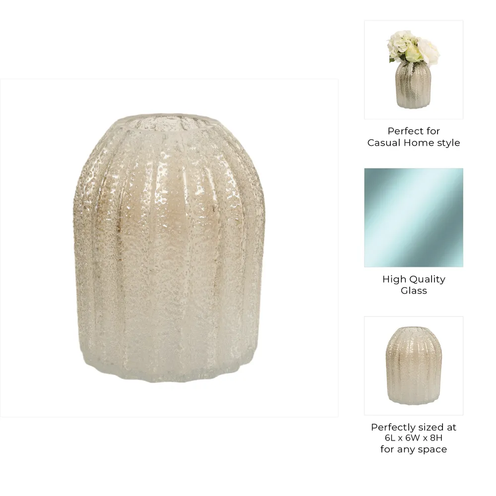 SYLVANMILL GOLD GLASS VASE 8 (IN)
