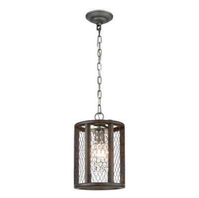 Renaissance Invention 8″ Wide 1-Light Mini Pendant - Weathered Zinc