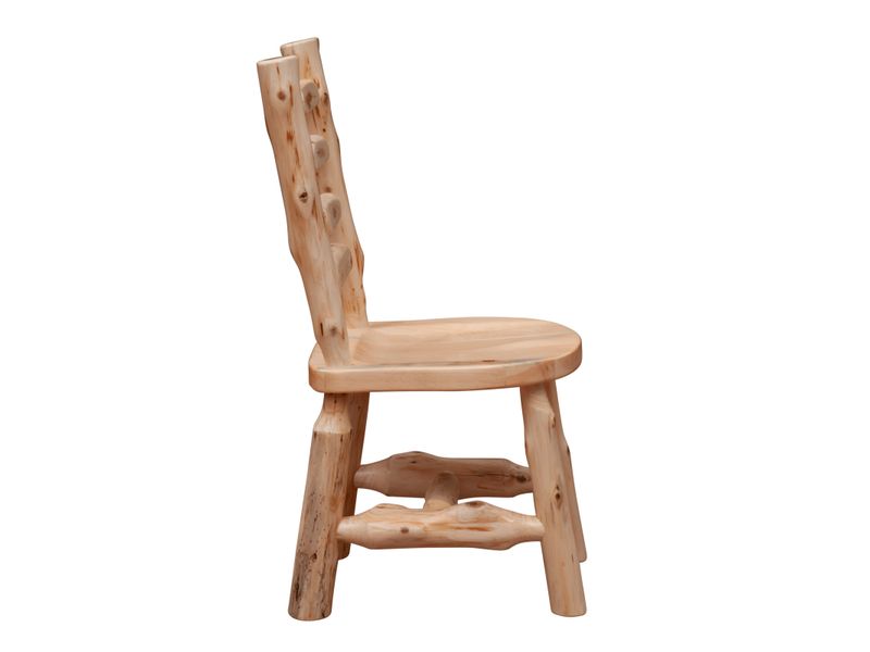 Cedar Ladder-back Log Side Chair - Coffee 4