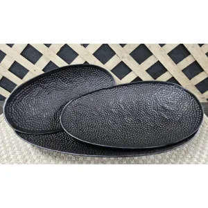 Hammered Iron Set of 3 Trays 23,19 and 17in 2