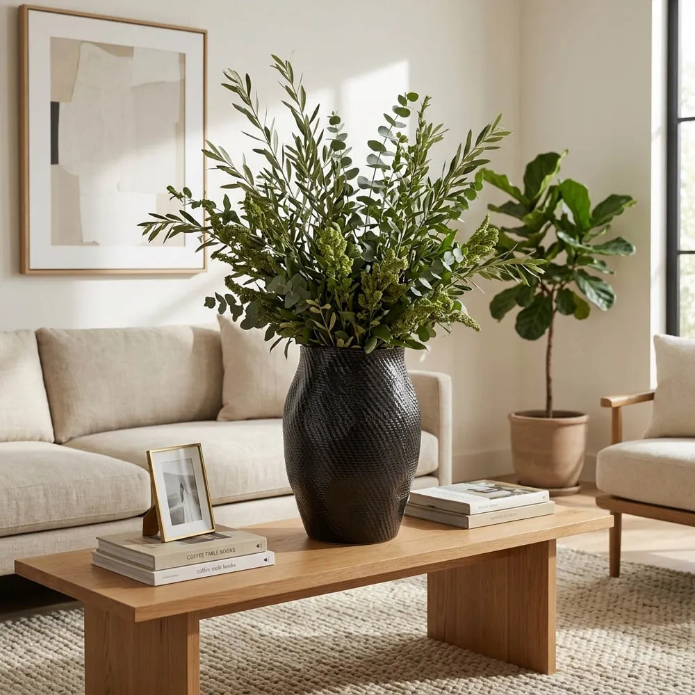 CLARAPARK BLACK VASE 21 (IN)