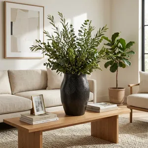 CLARAPARK BLACK VASE 21 (IN) 12