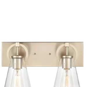 Harnell 15" Wide 2-Light Vanity Light - Champagne Gold 3