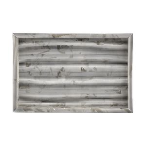 Eaton Etched Tray - Set of 2 White 4