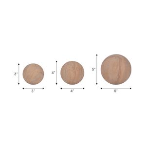 MASONHAM SET OF 3 BROWN DECOR 5 (IN) 7