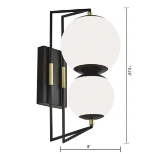 Cosmos 18.5'' High Integrated LED Outdoor Sconce - Matte Black Satin Brass 2