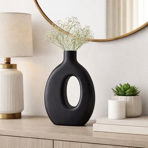 GRIFFINMOOR BLACK VASE 14 (IN) 13